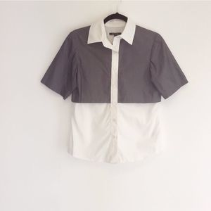 Kal Reiman Bias Cape Button Up Shirt Size 4